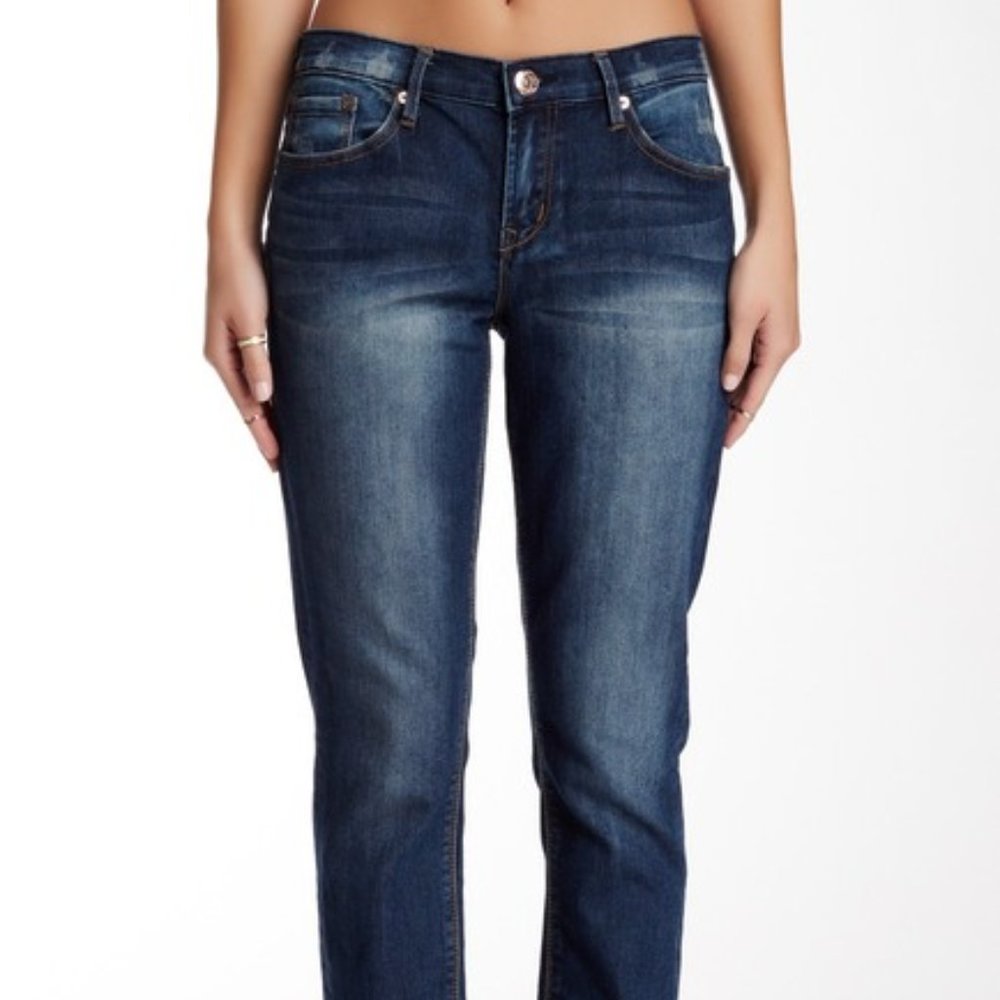 $79 SEVEN7 Women's Girlfriend Jeans Size 8 Blue